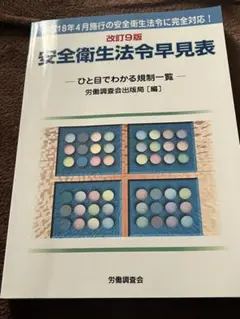 安全衛生法令早見表