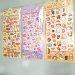 ぷっくりジュエル3Dシール ボンボンドロップシール 立体シール アニマル