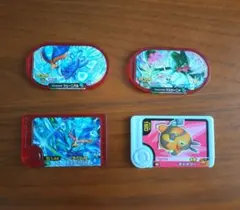 美品‼️ポケモンメザスタのタグ4枚セットです。