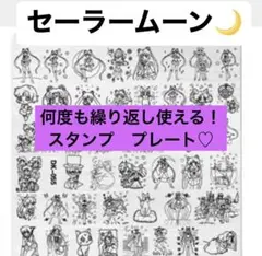 ネイル　スタンプ　プレート　セーラームーン　アリス　キャラクター