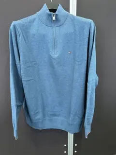 新品未使用TOMMY HILFIGER ハーフジップニット 青