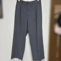 UNIQLO タックワイドパンツ グレー XL