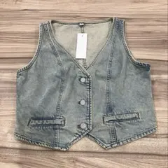 ＧＵ　デニムベスト　X Ｌ　６２BLUE