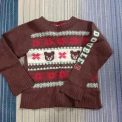 DOUBLE.B クマ柄セーター 110