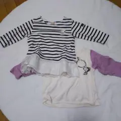 petit main スヌーピー 長袖Tシャツ 100　２枚組