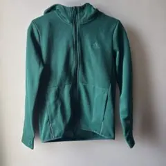adidas キッズ ジップアップパーカー グリーン 150cm