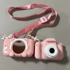 キッズカメラ 猫デザイン ピンク