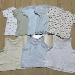 肌着　半袖　ノースリーブ　メッシュ素材　まとめ売り　80サイズ　ベビー　恐竜　車