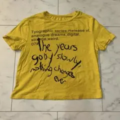 半袖 Tシャツ イエロー フロントロゴプリント