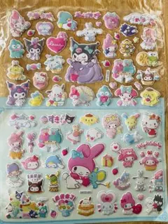 大容量！　サンリオ 大集合 ぷにぷに ぷっくり　シール
