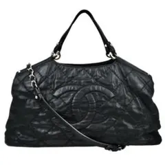 28万→CHANEL■マトラッセ 2way チェーンショルダーバッグ■黒