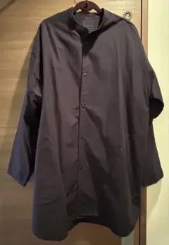 無印 MUJI オーバーシャツ　男女兼用ＸＸＳ－ＸＳ　ダークグレー