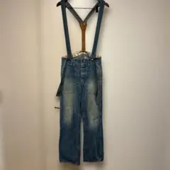 Anachronorm サスペンダー付 ライトブルー デニムパンツ 30のサムネイル