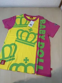 ベビードール　半袖　Tシャツ Sサイズ　イエロー/ピンク