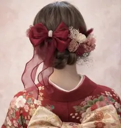 ꕤ୭226髪飾り　成人式　結婚式　卒業式　七五三　発表会　リボン　振袖　袴