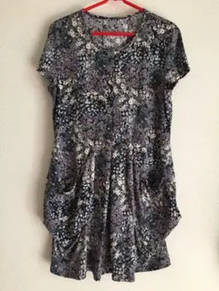 ワンピース チュニック 花柄カットソー