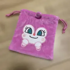 ドキンちゃん 巾着 アンパンマンミュージアム限定品 ポーチ ふわふわ