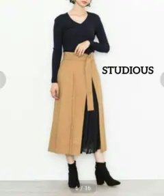 STUDIOUS イレギュラープリーツベルテッドスカートのサムネイル