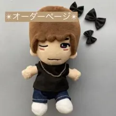 ちびぬい服　はぴぬい服　ゴールドネックレス付き黒インナー