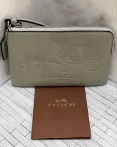 【新品】COACH コーチ ミニマルチポーチ グレー