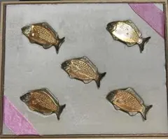 魚型箸置き 5個セット 木箱入り　工芸品　おてもと
