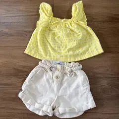 ZARA トップスとショートパンツ セット 80am