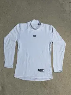 ミズノ 野球 アンダーシャツ 長袖 ハイネック ホワイト 140