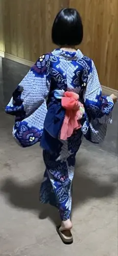 有松絞り　浴衣　プチサイズ　Sサイズのサムネイル