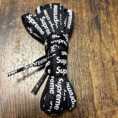Supreme ブラック ロゴシューレース