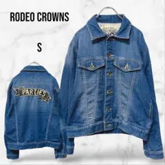 【ロデオクラウンズ】デニムジャケット ジージャン 迷彩(S)綿 上着 ブルー系