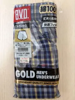 BVD 紳士　トランクス　柄パンツ　3L 綿100%