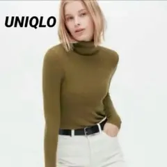 UNIQLO エクストラファインメリノリブタートルネックセーター