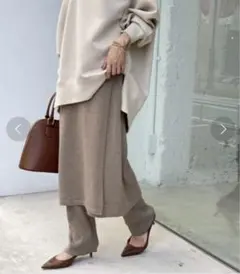 スピックアンドスパン　ラップスカートパンツ　レギンススカート