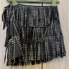 H&M EDITION ブラックスタッズミニスカート