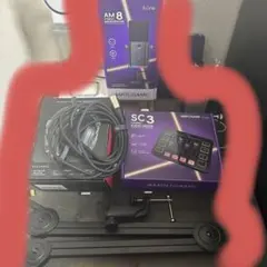 【配信セット】fifineオーディオミキサー、ダイナミックマイク他