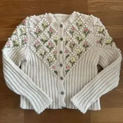 極美⭐︎1970's vintage floral knit cardigan