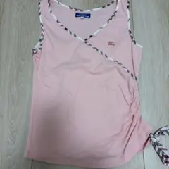 BURBERRY BLUE LABEL ノースリーブ カシュクール ピンク 38
