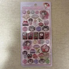 ボンボンドロップシール 和柄 舞妓さん