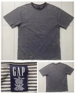 90s USA製 old gap オールド ギャップ ボーダー Tシャツ L 紺