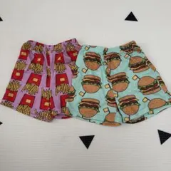 SHEIN 半ズボン 18-24M フライドポテト・ハンバーガー柄