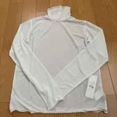 アーヴェヴェ　a.v.v シアー長袖トップス　ホワイト　Ｌサイズ