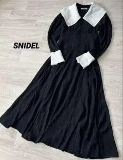 SNIDEL スナイデル ビッグカラーコルセットワンピ