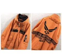 AVIREX U.S.A.F フライトジャケット ブルゾン オレンジ レア XL