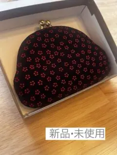 未使用 インデンヤ 印伝 印傳屋 ☆ 青海波 がま口 小銭入れ 鹿革 日本製 印傳屋 がま口コインケース 小銭入れ 甲州印伝 青海波 波柄 鹿革 漆