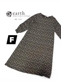 earth music&ecology 花柄ワンピース Fサイズ