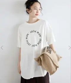 【新品】 【汗染み防止】NEW POSTロゴTシャツ　M-Lのサムネイル