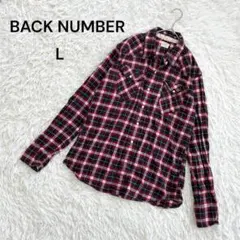 【バックナンバー】L メンズ　チェックシャツ　コットン100% レッド　ネイビー
