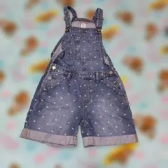 GapKidsハート柄デニムオーバーオール 140cm