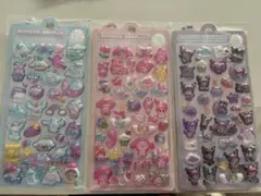 3️⃣ボンボンドロップシール　サンリオ　クロミ　マイメロ　シナモンロール3枚セット