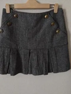 グレーツイード　ミニ丈スカート　裏地付き